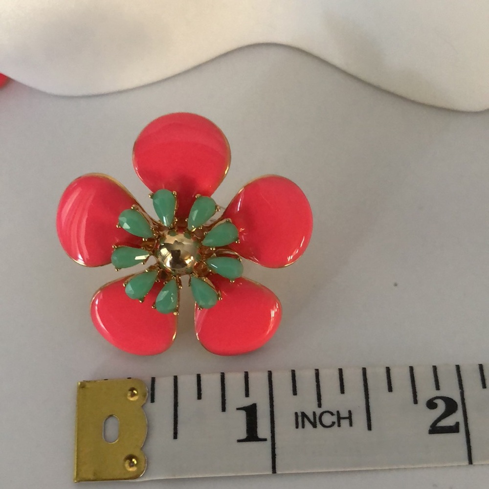 NWT kate spade New York Pink Flower Stud Earrings - Picture 7 of 9